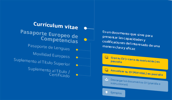 Curriculum Vitae Europeo Plantillas Y Modelos Para Descargar