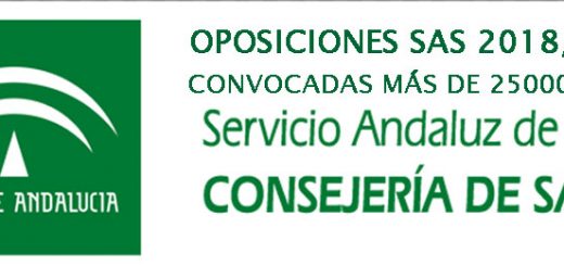 oposiciones sas convocatoria 2016, 2017 con examenes en 2018 y oposiciones sas 2019